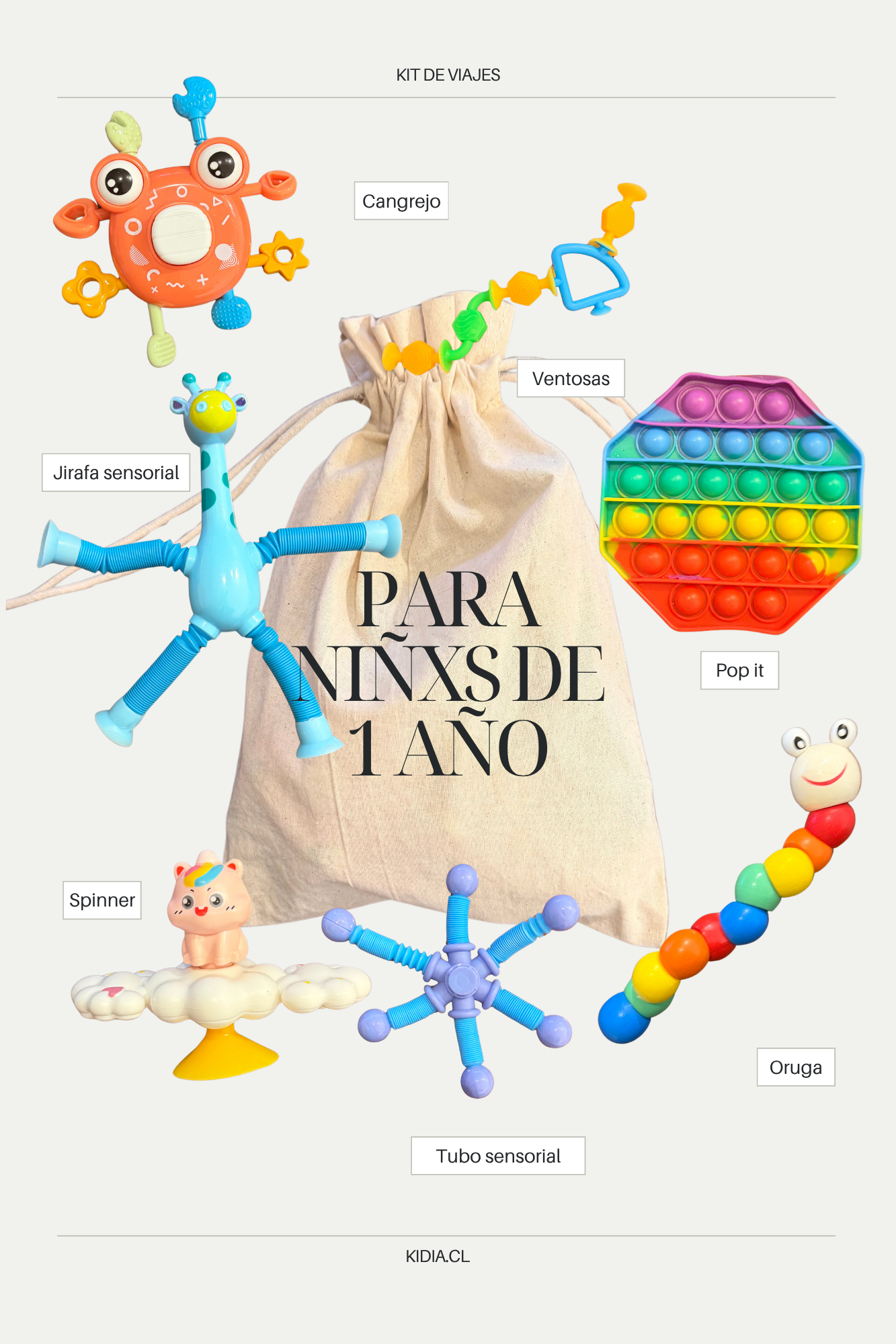Kit de Viaje para Niños y Niñas (+12 meses)